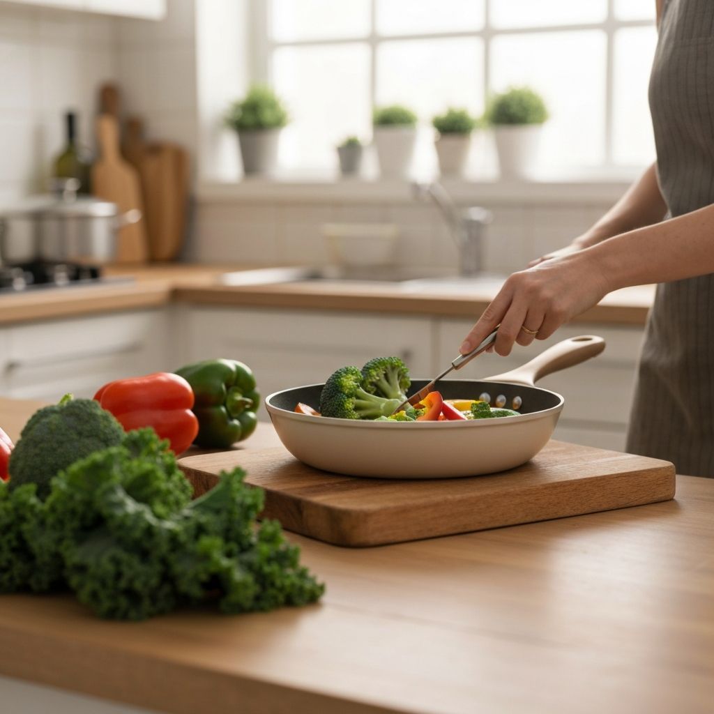 Healthy cooking with ceramic cookware