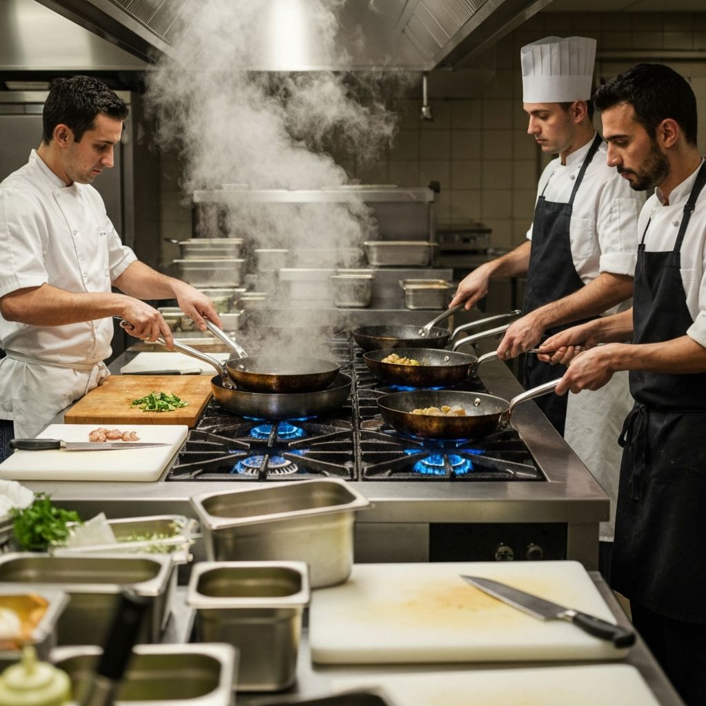 WearEver cookware in professional restaurant kitchen